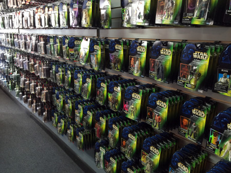 The nineties Power of the Force line is well represented at Order 66 Toys in Dallas.